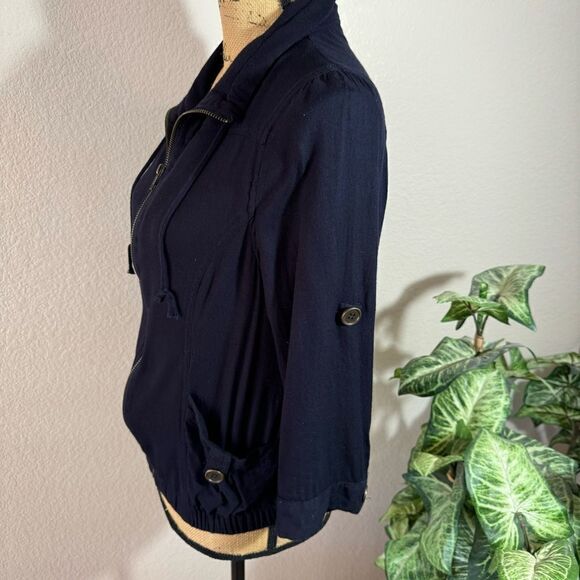 MINE Black Zip-Up Lightweight Jacket - Juniors Size L - Picture 4 of 8